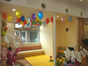のりたけキッズベビークリニック待合、キッズルーム