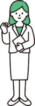 ガッツポーズする女性